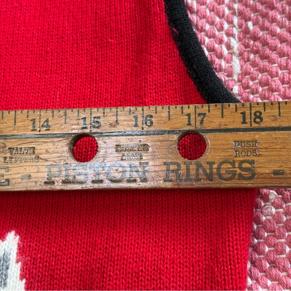 Susan Bristol Vintage Crazy Cat Lady Sweater Vest Leopard Trim size Medium - Picture 11 of 12